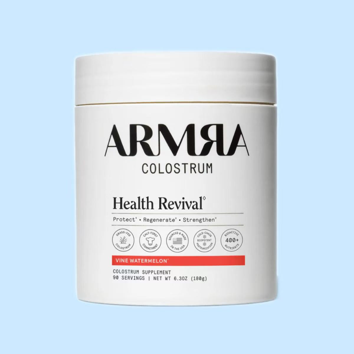 ARMRA Colostrum™ Powder | Gut Health & Bloating | Skin & Hair | Immunity | Keto, Gluten & Fat-Free | 120 Servings